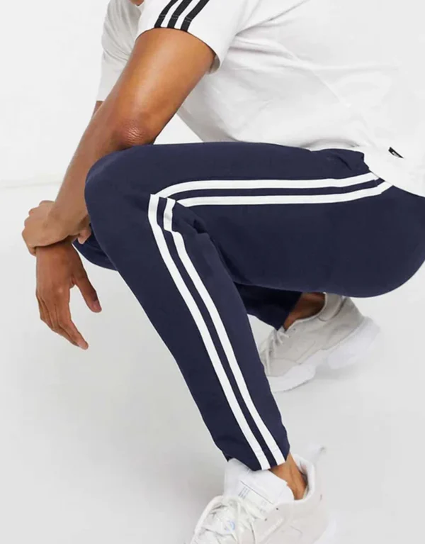 Men’s Super Soft Striped Summer Trouser – Navy - Image 3