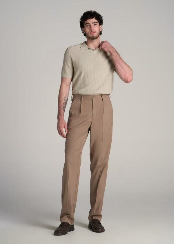 Tall Men's Relaxed Pleated Trousers Stylish & Comfortable Fit