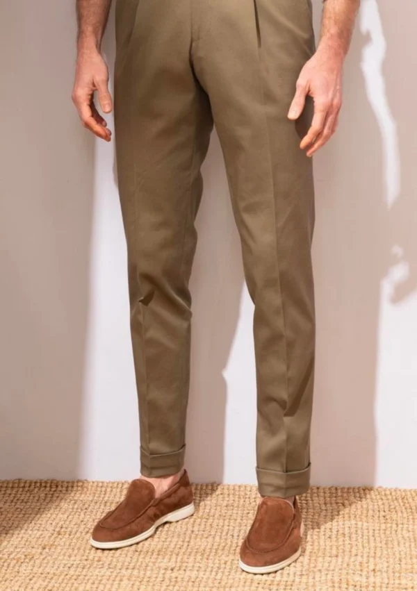 Men’s Luxury Khaki Vintage Trousers – Timeless Elegance for Any Occasion - Image 2